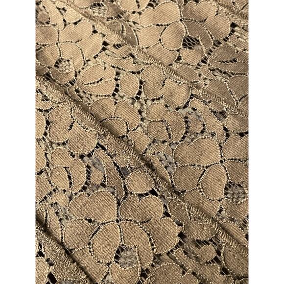 Vintage Brown Lace Lined A-line Skirt Felicia & Company Women’s Size 10 - Picture 5 of 7